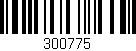 Código de barras (EAN, GTIN, SKU, ISBN): '300775'