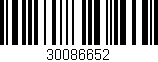 Código de barras (EAN, GTIN, SKU, ISBN): '30086652'