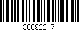 Código de barras (EAN, GTIN, SKU, ISBN): '30092217'