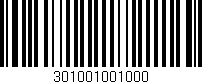 Código de barras (EAN, GTIN, SKU, ISBN): '301001001000'