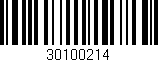 Código de barras (EAN, GTIN, SKU, ISBN): '30100214'