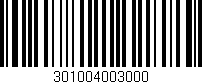 Código de barras (EAN, GTIN, SKU, ISBN): '301004003000'