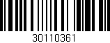 Código de barras (EAN, GTIN, SKU, ISBN): '30110361'