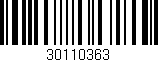 Código de barras (EAN, GTIN, SKU, ISBN): '30110363'