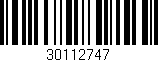 Código de barras (EAN, GTIN, SKU, ISBN): '30112747'