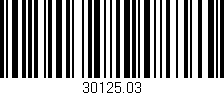 Código de barras (EAN, GTIN, SKU, ISBN): '30125.03'