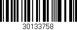 Código de barras (EAN, GTIN, SKU, ISBN): '30133758'