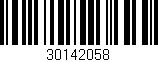 Código de barras (EAN, GTIN, SKU, ISBN): '30142058'