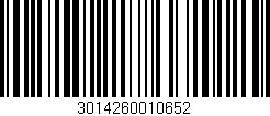 Código de barras (EAN, GTIN, SKU, ISBN): '3014260010652'