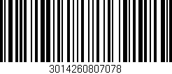 Código de barras (EAN, GTIN, SKU, ISBN): '3014260807078'