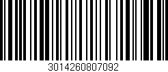 Código de barras (EAN, GTIN, SKU, ISBN): '3014260807092'