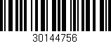 Código de barras (EAN, GTIN, SKU, ISBN): '30144756'