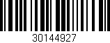 Código de barras (EAN, GTIN, SKU, ISBN): '30144927'