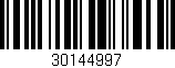 Código de barras (EAN, GTIN, SKU, ISBN): '30144997'