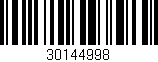Código de barras (EAN, GTIN, SKU, ISBN): '30144998'