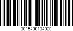 Código de barras (EAN, GTIN, SKU, ISBN): '3015438194020'