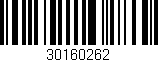 Código de barras (EAN, GTIN, SKU, ISBN): '30160262'