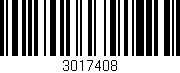 Código de barras (EAN, GTIN, SKU, ISBN): '3017408'