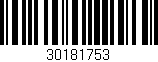 Código de barras (EAN, GTIN, SKU, ISBN): '30181753'