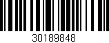 Código de barras (EAN, GTIN, SKU, ISBN): '30189848'