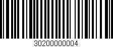 Código de barras (EAN, GTIN, SKU, ISBN): '30200000004'