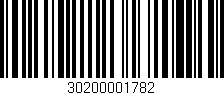 Código de barras (EAN, GTIN, SKU, ISBN): '30200001782'