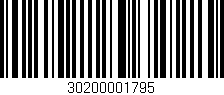 Código de barras (EAN, GTIN, SKU, ISBN): '30200001795'