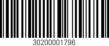 Código de barras (EAN, GTIN, SKU, ISBN): '30200001796'