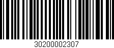 Código de barras (EAN, GTIN, SKU, ISBN): '30200002307'