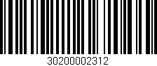 Código de barras (EAN, GTIN, SKU, ISBN): '30200002312'