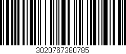 Código de barras (EAN, GTIN, SKU, ISBN): '3020767380785'