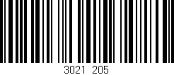 Código de barras (EAN, GTIN, SKU, ISBN): '3021/205'