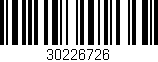Código de barras (EAN, GTIN, SKU, ISBN): '30226726'