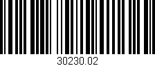 Código de barras (EAN, GTIN, SKU, ISBN): '30230.02'
