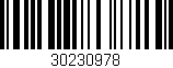 Código de barras (EAN, GTIN, SKU, ISBN): '30230978'