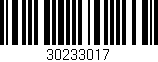 Código de barras (EAN, GTIN, SKU, ISBN): '30233017'