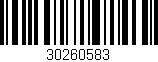 Código de barras (EAN, GTIN, SKU, ISBN): '30260583'