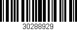 Código de barras (EAN, GTIN, SKU, ISBN): '30288929'