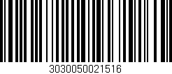 Código de barras (EAN, GTIN, SKU, ISBN): '3030050021516'