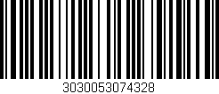 Código de barras (EAN, GTIN, SKU, ISBN): '3030053074328'