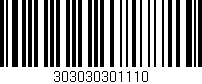 Código de barras (EAN, GTIN, SKU, ISBN): '303030301110'