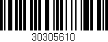 Código de barras (EAN, GTIN, SKU, ISBN): '30305610'