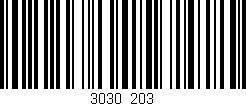 Código de barras (EAN, GTIN, SKU, ISBN): '3030/203'