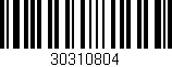 Código de barras (EAN, GTIN, SKU, ISBN): '30310804'