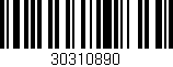 Código de barras (EAN, GTIN, SKU, ISBN): '30310890'