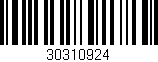 Código de barras (EAN, GTIN, SKU, ISBN): '30310924'