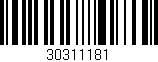 Código de barras (EAN, GTIN, SKU, ISBN): '30311181'