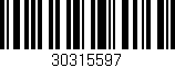 Código de barras (EAN, GTIN, SKU, ISBN): '30315597'
