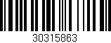 Código de barras (EAN, GTIN, SKU, ISBN): '30315863'