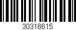 Código de barras (EAN, GTIN, SKU, ISBN): '30316615'